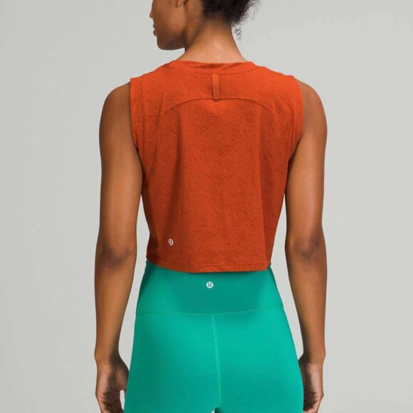 Lululemon Cropped Training Tank Top Aztec Brick sz 12 - Picture 1 of 4